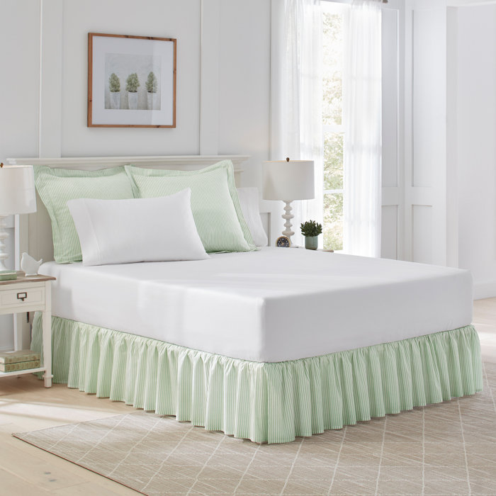 Laura Ashley Ticking Stripe Bed Skirt & Reviews Wayfair